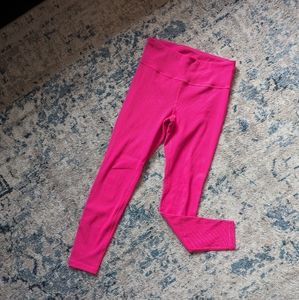 GapFit Bright Pink High Waisted Ribbed Legging